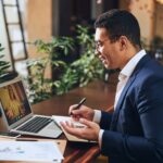 business man on laptop computer